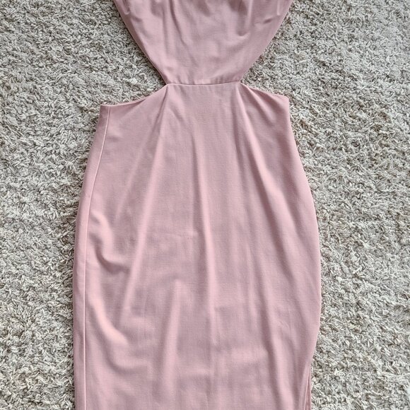 Small Pink Lily Blush cut out midi dress - Picture 4 of 5